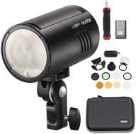 📸 godox ad100pro ad100 pro monolight with advanced features: 100ws 2.4g flash strobe, 1/8000 hss, rapid recycling, 360 full power flashes, long-lasting battery, ttl/m/multi support, oled panel, includes pergear color filters logo