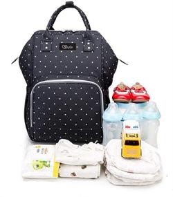 img 1 attached to 👜 Milky Chic Mommy Diaper Bag: Waterproof with USB Charging Port, Stroller Straps, and Changing Pad