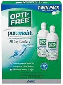 img 1 attached to 👀 Opti-Free Puremoist Twin Pack Multi-Purpose Disinfecting Solution - 10 Ounces per Bottle