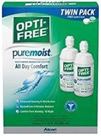 👀 opti-free puremoist twin pack multi-purpose disinfecting solution - 10 ounces per bottle logo