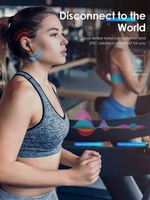 img 1 attached to 🎧 Lention T2 TWS True Wireless Earbuds with Active Noise Canceling & Wireless Charging Case - 20 Hours Playback, IPX4 Waterproof, Bluetooth 5.1, Touch Control (Black)