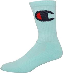 img 1 attached to 🧦 Champion Men's Double Dry Crew Socks - 1 Pair Pack | Ultimate Comfort & Performance