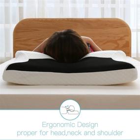 img 1 attached to Подушка L LOVSOUL с памятью Memory Foam - ортопедическая контурная подушка для облегчения боли в шее и поддержки шейного отдела - эргономичная подушка для спящих на боку, спине и животе.