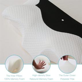 img 2 attached to Подушка L LOVSOUL с памятью Memory Foam - ортопедическая контурная подушка для облегчения боли в шее и поддержки шейного отдела - эргономичная подушка для спящих на боку, спине и животе.