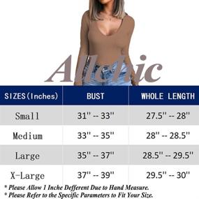 img 1 attached to Allchic Womens Sleeve Bodysuit Jumpsuits: Stylish and Comfy Women's Clothing