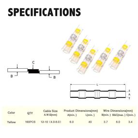 img 3 attached to Kuject 160PCS Yellow Solder Seal Wire Connectors