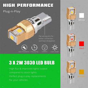 img 1 attached to 🔆 Alla Lighting Miniature 12V T10 Wedge 194/168 Bulbs: Super Bright Amber Yellow LED Side Marker & Interior Lights Upgrade