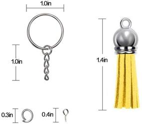 img 1 attached to Keychain Tassels Rings Crafts Crafting