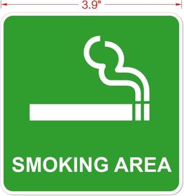 img 2 attached to DealzEpic - Smoking Area Sign Decal - Self Adhesive Peel And Stick Waterproof Warning Vinyl Sticker - 3