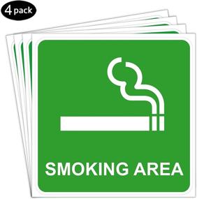 img 3 attached to DealzEpic - Smoking Area Sign Decal - Self Adhesive Peel And Stick Waterproof Warning Vinyl Sticker - 3