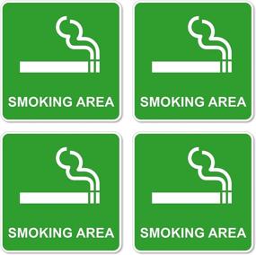 img 4 attached to DealzEpic - Smoking Area Sign Decal - Self Adhesive Peel And Stick Waterproof Warning Vinyl Sticker - 3