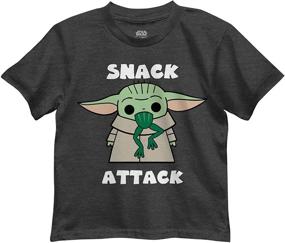 img 1 attached to 👕 Mandalorian Toddler T Shirt: Boys' Charcoal Heather Clothing at Its Finest