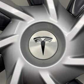 img 1 attached to 🚗 Графика логотипа Tesla Model Y с индивидуальной нарезкой - 11-частный комплект обертки (глянцево-черный)