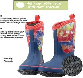 img 2 attached to MCIKCC Waterproof Rubber Boys' Boots - Choose from Multiple Options!