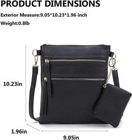 img 1 attached to SunForMorning Triple Crossbody Leather Shoulder Women's Handbags & Wallets