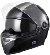 ahr run-f dot motorbike full face helmet with 🏍️ dual visors and sun shield, abs street bike touring helmet logo