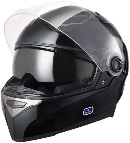 img 4 attached to AHR RUN-F DOT Motorbike Full Face Helmet with 🏍️ Dual Visors and Sun Shield, ABS Street Bike Touring Helmet