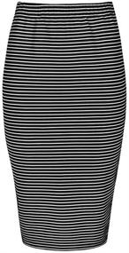 img 2 attached to 👗 Stylish Women's Clothing: Elastic Shirring Pencil Skirt for Adjustable Comfort