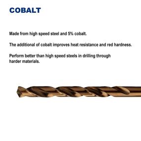 img 1 attached to High-Performance Cobalt Jobber Length Stainless Cutting Tools - 64 Inch