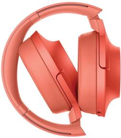 img 3 attached to Sony - H900N Hi-Res Noise Cancelling Wireless Headphone Twilight Red (WHH900N/R)