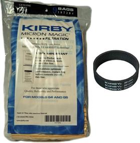 img 1 attached to 🧹 Kirby Micron Magic Filtration Vacuum Bags Model G6 and Ultimate G - 9 Bags & 1 Belt (Part#197301) - Brown