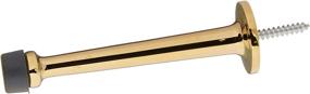 img 1 attached to 🚪 Deltana BDS425CR003 Solid Brass 4-Inch Baseboard Door Bumper - Premium Quality Door Protection