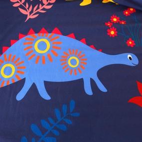 img 2 attached to 🦖 Qucover 3D Print Dinosaurs Coral Velvet Throw Blanket - Soft & Warm Bed Sheet with Sherpa Lining for Kids - 59x79 Inch