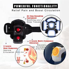 img 3 attached to 🔌 Rechargeable Cordless Knee Massager: Arthritis Pain Relief with Heat, Vibration, and Kneading for Improved Joint Circulation