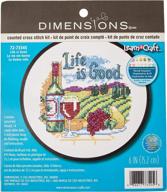 🧵 dimensions learn-a-craft life is good cross stitch kit – 6-inch, 14ct: a complimentary introduction to counted cross stitch logo