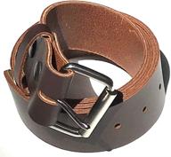 mens heavy brown leather belt men's accessories logo