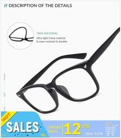 img 2 attached to 👓 Stylish Gaoye 3-Pack Reading Glasses: Blue Light Blocking Computer Readers with Anti UV Ray Protection - Fashion Square Nerd Eyeglasses Frames for Women and Men