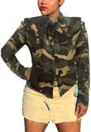 echoine women casual denim jacket women's clothing logo