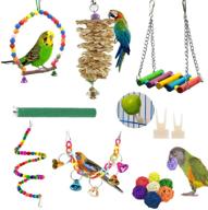 🦜 slo 15-pack small bird parrot swing chewing toys - hanging bell cage toys for small parakeets, cockatiels, conures, finches, budgies, macaws, parrots & love birds logo