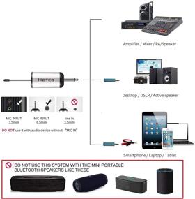 img 1 attached to 🎤 Горячий набор беспроводного микрофона Hotec UHF с 25 каналами и компактным приемником, выход 1/4" - Идеально подходит для церкви, дома, караоке и деловых встреч.