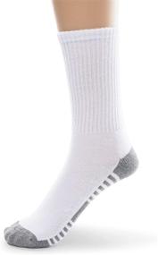 img 2 attached to Premium Quality Boys Bamboo Crew Cushioned Athletic Socks - 3 Pairs with Seamless Toe