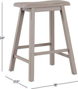 img 1 attached to Hillsdale Moreno Backless Stool: Counter Height Distressed Gray Perfection