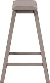 img 2 attached to Hillsdale Moreno Backless Stool: Counter Height Distressed Gray Perfection