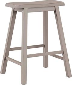 img 3 attached to Hillsdale Moreno Backless Stool: Counter Height Distressed Gray Perfection