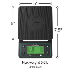 img 1 attached to ☕ Coffee Gator Digital Multifunction Kitchen Scale with Timer & Large LCD - Ideal for Food, Espresso, and Beverages