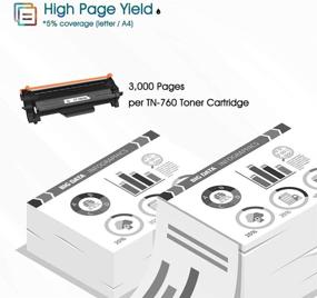 img 1 attached to 🖨️ Cool Toner Compatible Toner Cartridge Replacement for Brother TN760 TN 760 TN-760 TN730 TN-730, 2-Pack, Black – Compatible with MFC-L2710DW, MFC-L2750DW, HL-L2395DW, HL-L2350DW, HL-L2390DW, HL-L2370DW, DCP-L2550DW Printers