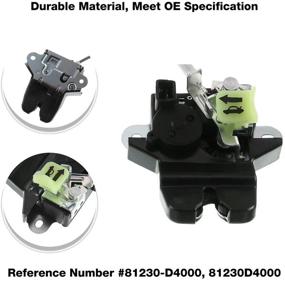 img 2 attached to 🔒 High-Quality Tailgate Trunk Latch Lock Actuator | Compatible with Kia Optima 2016-2019 | Rear Trunk, Part No: 81230-D4000