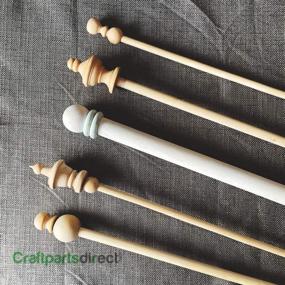 img 1 attached to 🔨 Craftparts Direct: Bag of 10 Wooden Dowel Rods - 3/8"x36" Unfinished Hardwood Sticks for Crafts and DIY