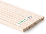 🔨 craftparts direct: bag of 10 wooden dowel rods - 3/8"x36" unfinished hardwood sticks for crafts and diy logo