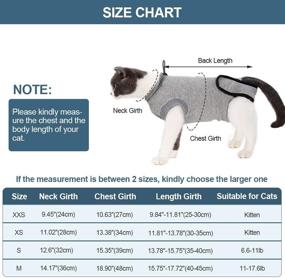 img 1 attached to 🐱 EMUST Cat Recovery Suit - Professional Abdominal Wound and Skin Disease Solution, Breathable E-Collar Alternative for Cats and Kittens, Pet Kitten Cat Onesie Post-Surgery Wear Anti-Licking, Size: M