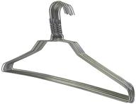 🧥 um24 pack of 10 adult silver metal wire coat hangers - galvanized steel clothes hangers with 13 gage thickness логотип