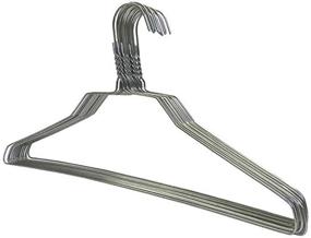 img 4 attached to 🧥 UM24 Pack of 10 Adult Silver Metal Wire Coat Hangers - Galvanized Steel Clothes Hangers with 13 Gage Thickness