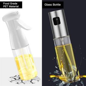 img 3 attached to 🌿 Food Grade Olive Oil Sprayer Bottle for Grilling & Cooking | 7oz BPA Free Oil Dispenser Mister | BBQ, Roast, Salad & Bake