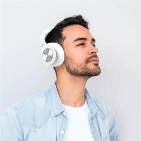 img 3 attached to 🎧 Беспроводные наушники с Bluetooth TUINYO с временем воспроизведения 35 часов, глубоким басом, амбушюрами из памяти-белые