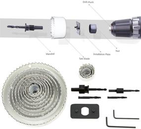 img 2 attached to 🔩 Metal Drill Bit Mandrels for Sheet Cutting