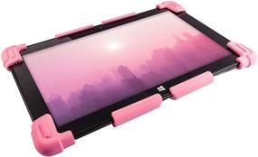 img 2 attached to 📱 Universal Tablet PC Silicone Gel Case - Pink for 9-12" Tablet PCs